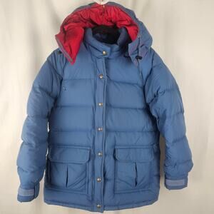 REI VTG 80s Goose Down Puffer Parka Blue Red Women’s 16 Retro Minimalist Outdoor
